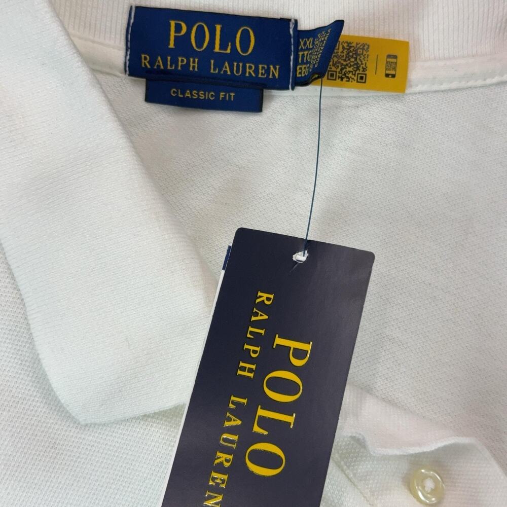 PRL Côte d'Azur Graphic Polo Shirt 2XL White Classic Fit Polo Ralph Lauren - Picture 7 of 13